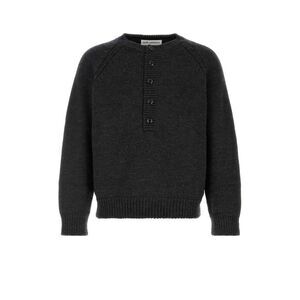 Our Legacy Men Charcoal Wool Shore Sweater